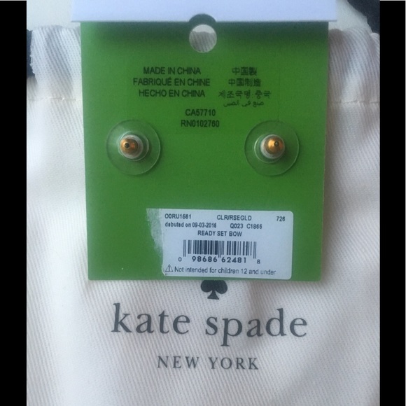 🆕 KATE SPADE TINY BOW EARRINGS🆕 - Picture 6 of 6